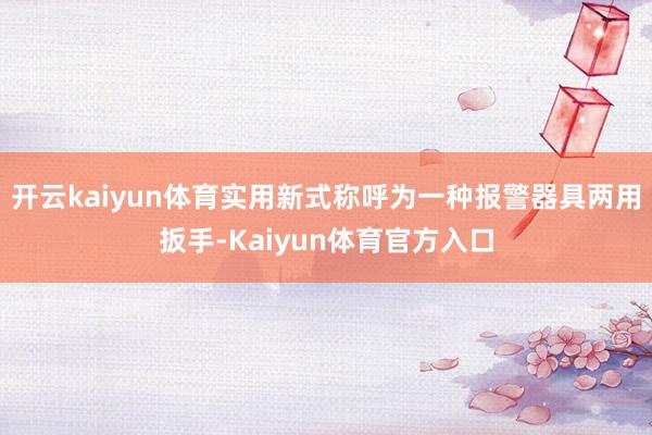 开云kaiyun体育实用新式称呼为一种报警器具两用扳手-Kaiyun体育官方入口